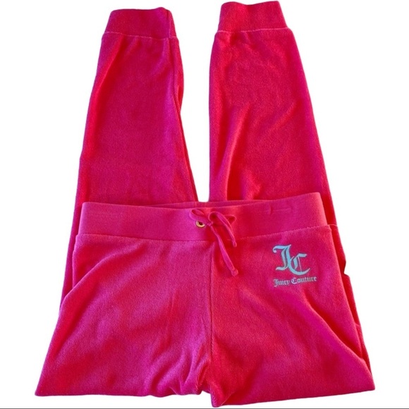 Juicy Couture Shocking Pink MT Zuma Pants Girl’s Soft Jogger Pants Various NWT - Picture 1 of 14